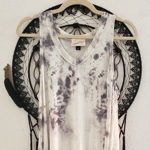 Universal Thread Stone Washed Sleeveless Tie Tank